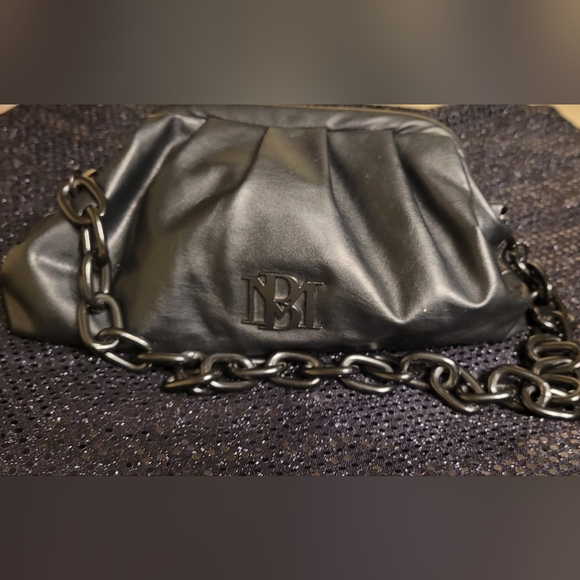 Black Chain Shoulder Bag - Picture 1 of 7